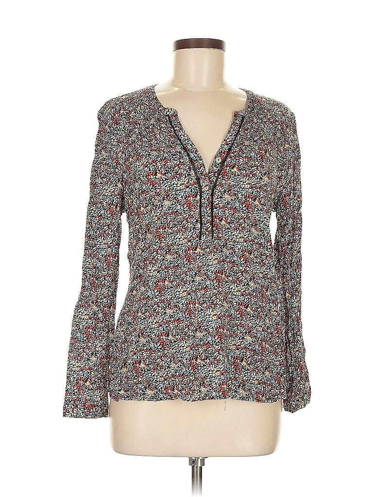 Meadow Rue 100% Rayon Gray Long Sleeve Blouse Size M - photo 1