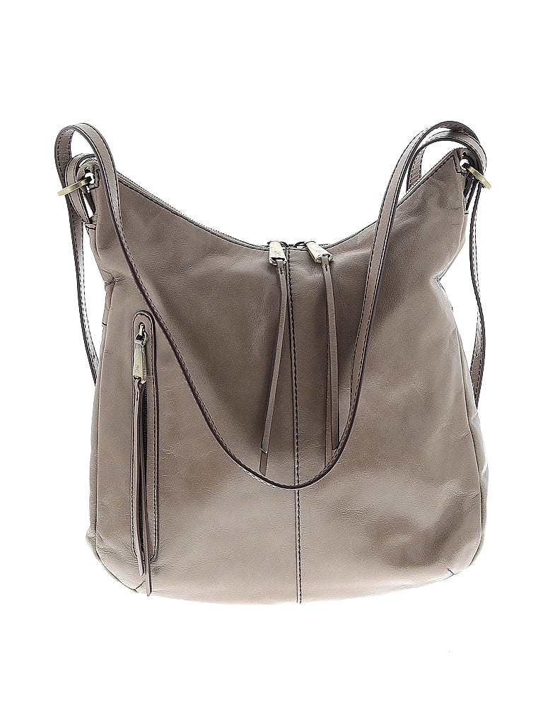Hobo The Original 100% Leather Gray Tan Leather Crossbody Bag One size - photo 1
