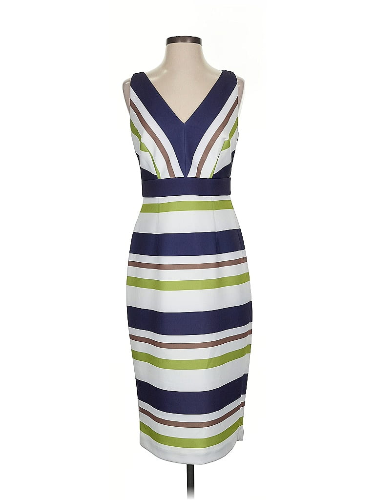 Eva Mendes by New York & Company Stripes Green Cocktail Dress Size S - photo 1