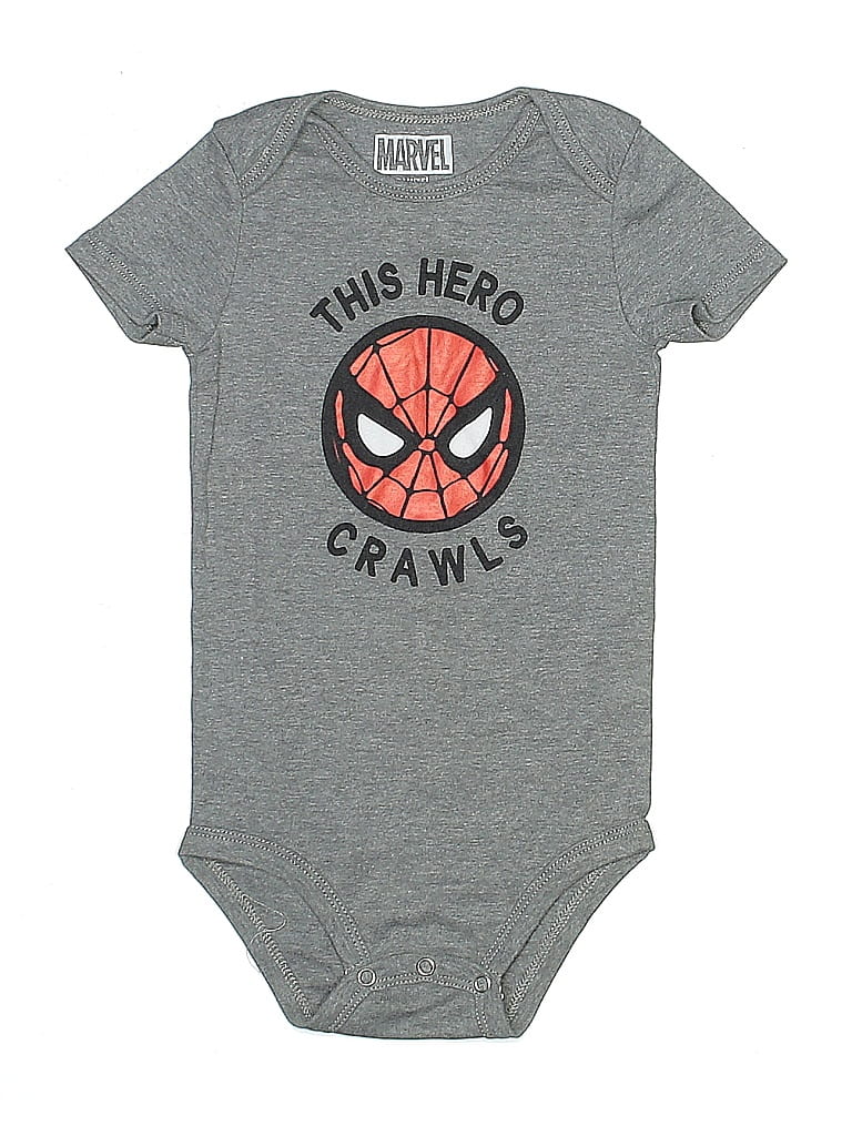 Marvel Graphic Gray Short Sleeve Onesie 18-24 MO / 24 MO - photo 1