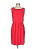 J.Crew 100% Polyester Solid Red Casual Dress Size 10 - photo 1