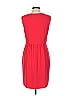 J.Crew 100% Polyester Solid Red Casual Dress Size 10 - photo 2