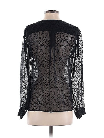 Theory Long Sleeve Silk Top (view 2)
