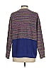 LOGO by Lori Goldstein 100% Polyester Color Block Purple Pullover Sweater Size S - photo 2