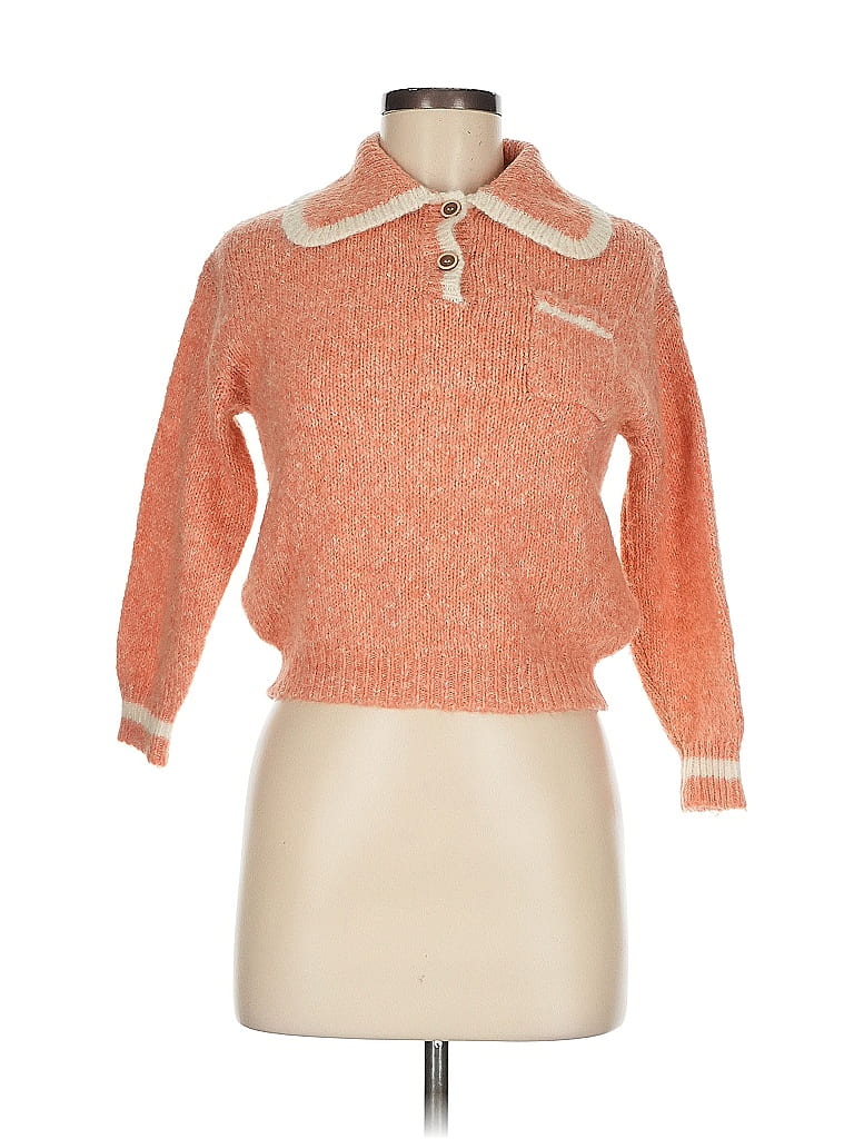 Para Tweed Orange Pullover Sweater Size 9 - 10 - photo 1