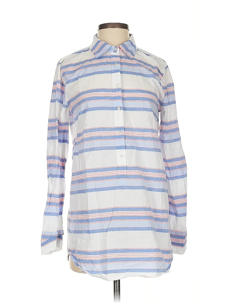 Pre-owned J.crew Factory Store Long Sleeve Button Down Shirt In Blue