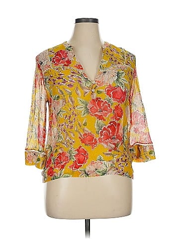 Left Coast by Dolan 3/4 Sleeve Silk Top (view 1)
