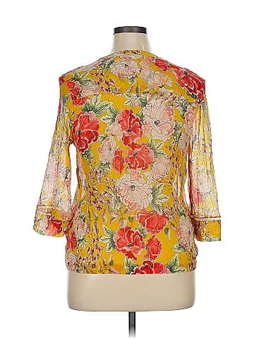 Left Coast by Dolan 3/4 Sleeve Silk Top (view 2)