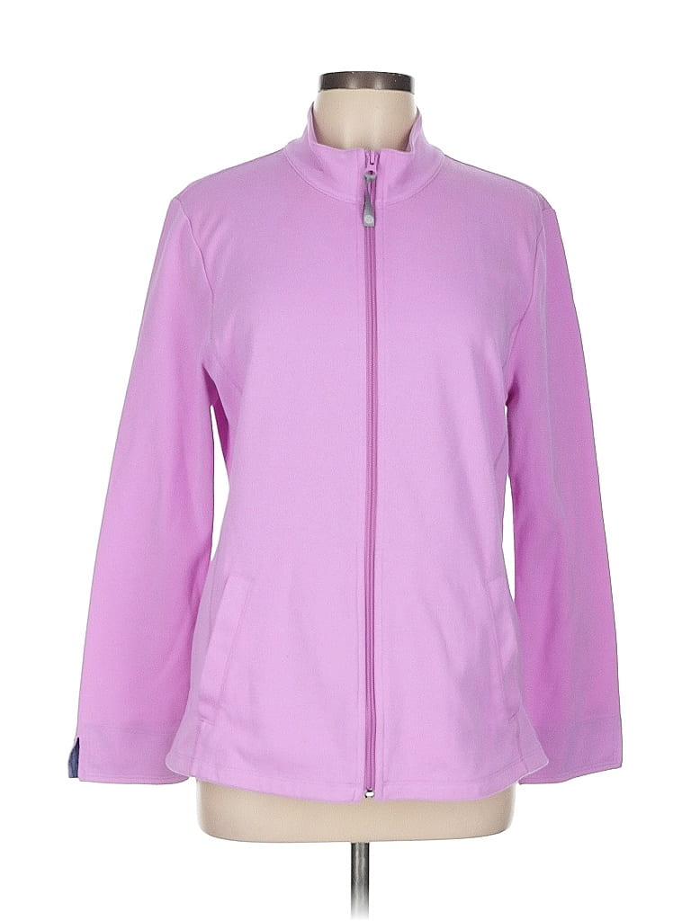 T by Talbots Purple Track Jacket Size L - photo 1