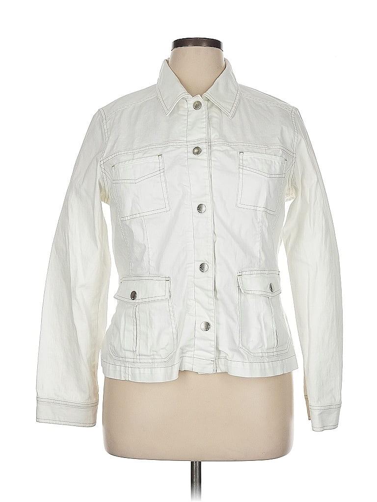 Sigrid Olsen White Jacket Size 16 - photo 1