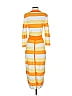 Eva Mendes by New York & Company Stripes Orange Casual Dress Size S - photo 2