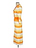 Eva Mendes by New York & Company Stripes Orange Casual Dress Size S - photo 5