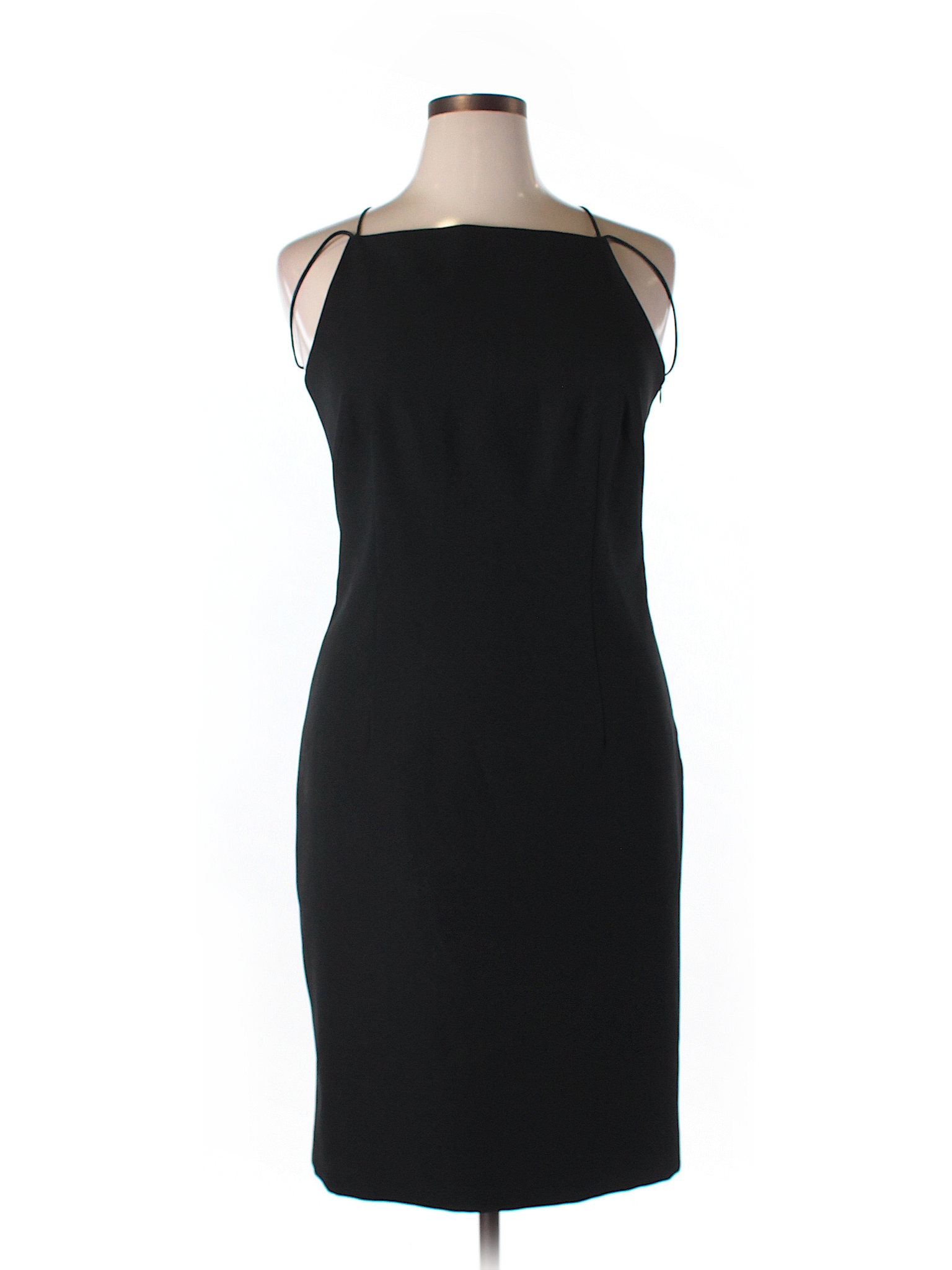 Yves Cossette DEPECHE Mode 100% Polyester Solid Black Cocktail Dress ...