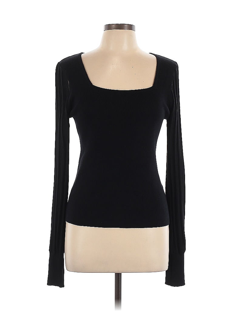Catherine Malandrino 100% Rayon Black Long Sleeve T-Shirt Size L - photo 1