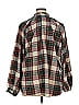 Simply Southern 100% Polyester Plaid Brown Long Sleeve Blouse Size XL - photo 2