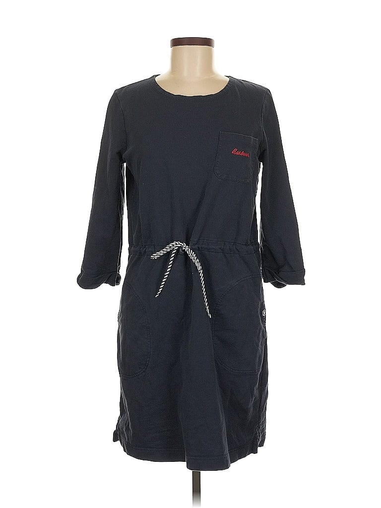 Barbour 100% Cotton Gray Blue Casual Dress Size 8 - photo 1