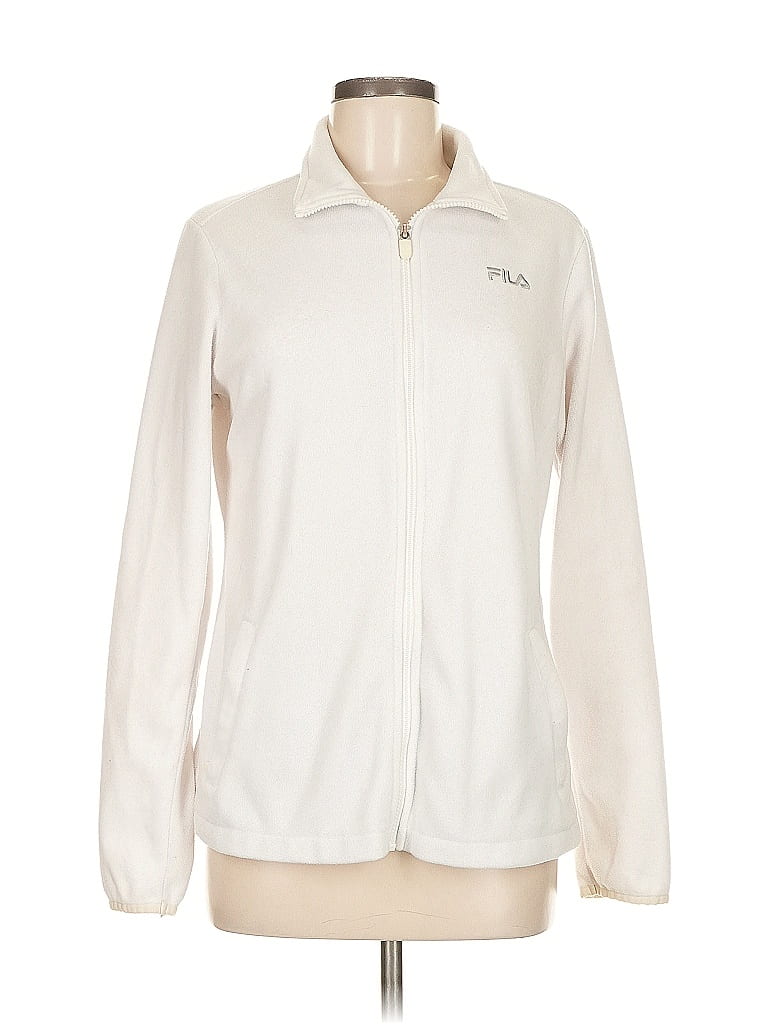 Fila Sport 100% Polyester Ivory Track Jacket Size M - photo 1
