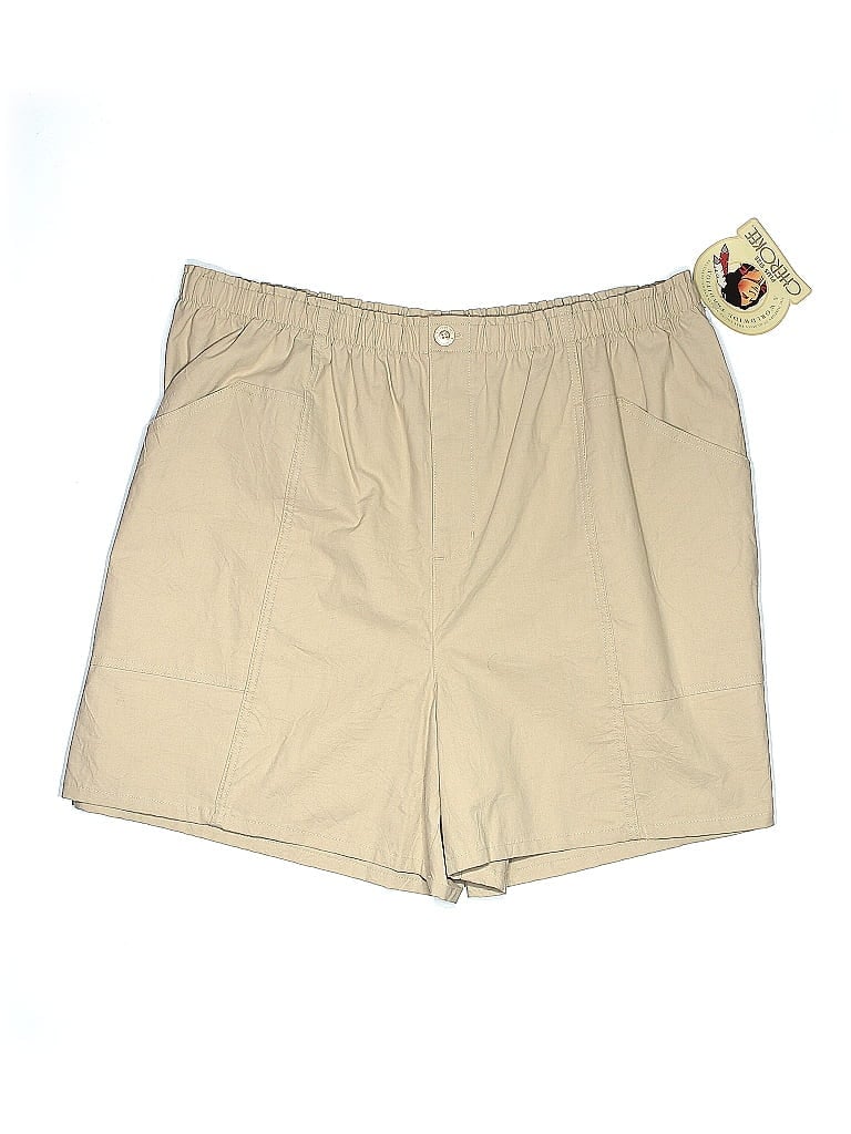 Cherokee 100% Cotton Solid Tan Khaki Shorts Size 26 waist - photo 1