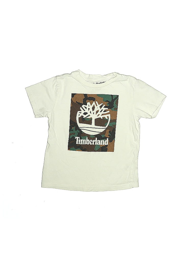 Timberland 100% Cotton Print Ivory Short Sleeve T-Shirt Size 4T - photo 1