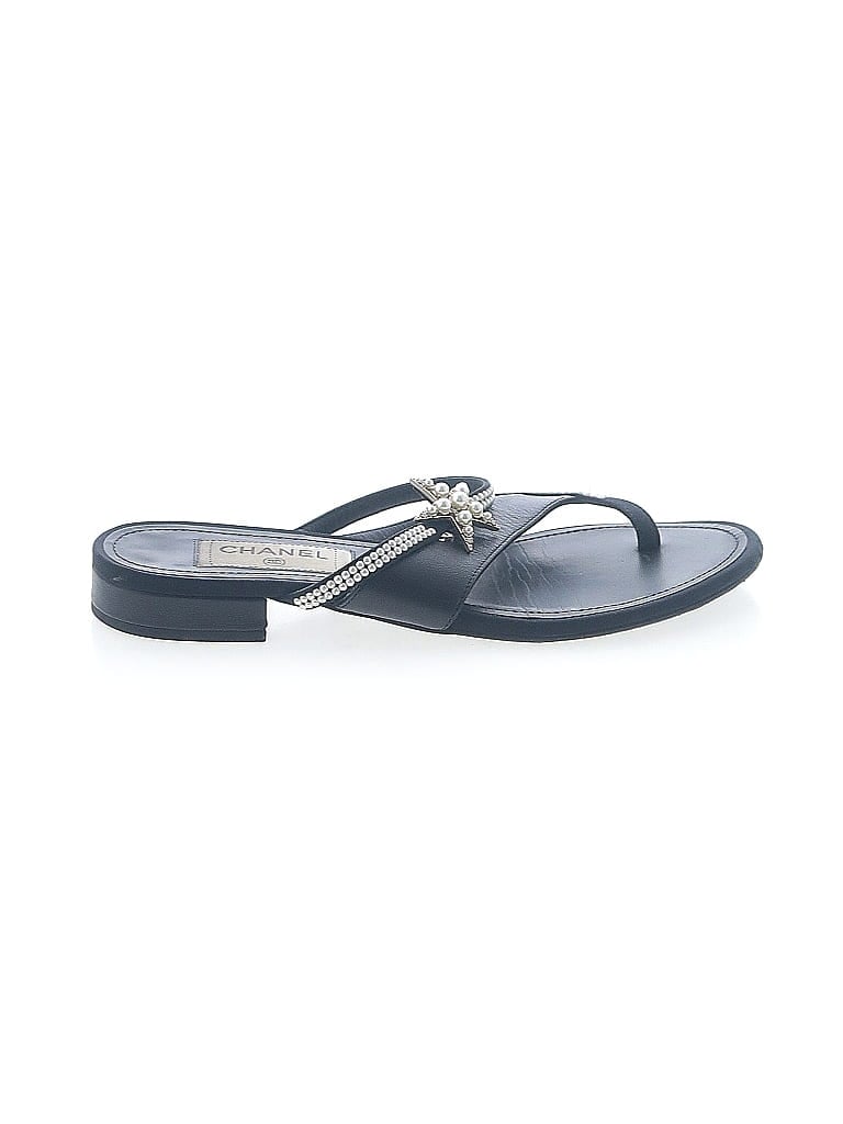 Chanel Blue Black Sandals Size EU 37 (wide) - photo 1