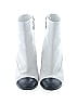 Chanel 100% Leather White  Cap Toe Boots Size EU 40 - photo 2