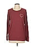 Chaser Hearts Burgundy Pullover Sweater Size L - photo 1