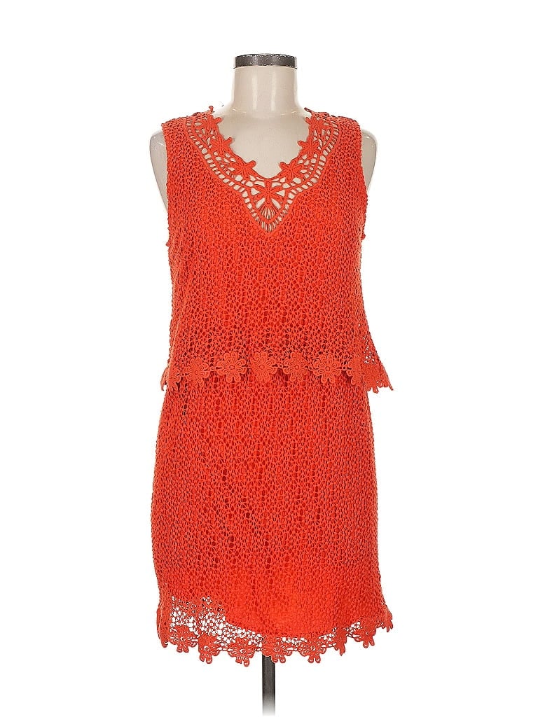 Topshop 100% Cotton Orange Cocktail Dress Size 6 - photo 1