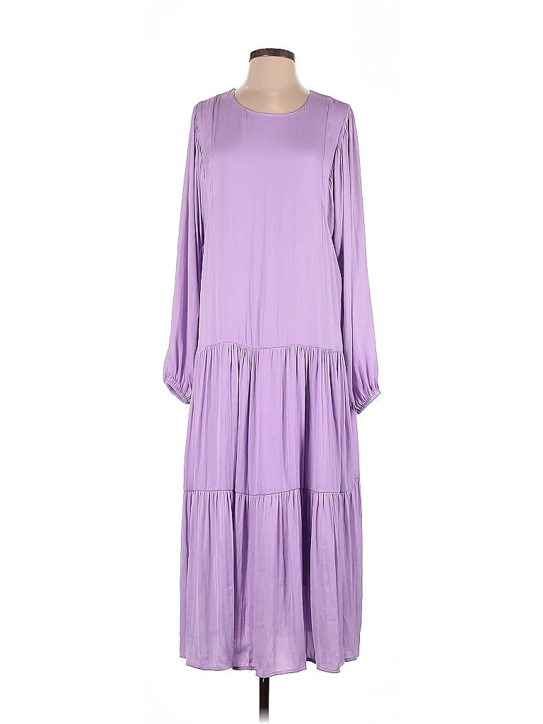 Dolan Solid Purple Casual Dress Size S - photo 1