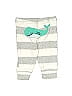 Carter's 100% Cotton Stripes Gray Blue Casual Pants 0-3 MO / 3 MO - photo 2