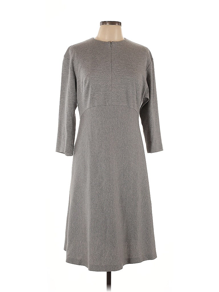 Akris Punto Solid Gray Casual Dress Size 10 - photo 1