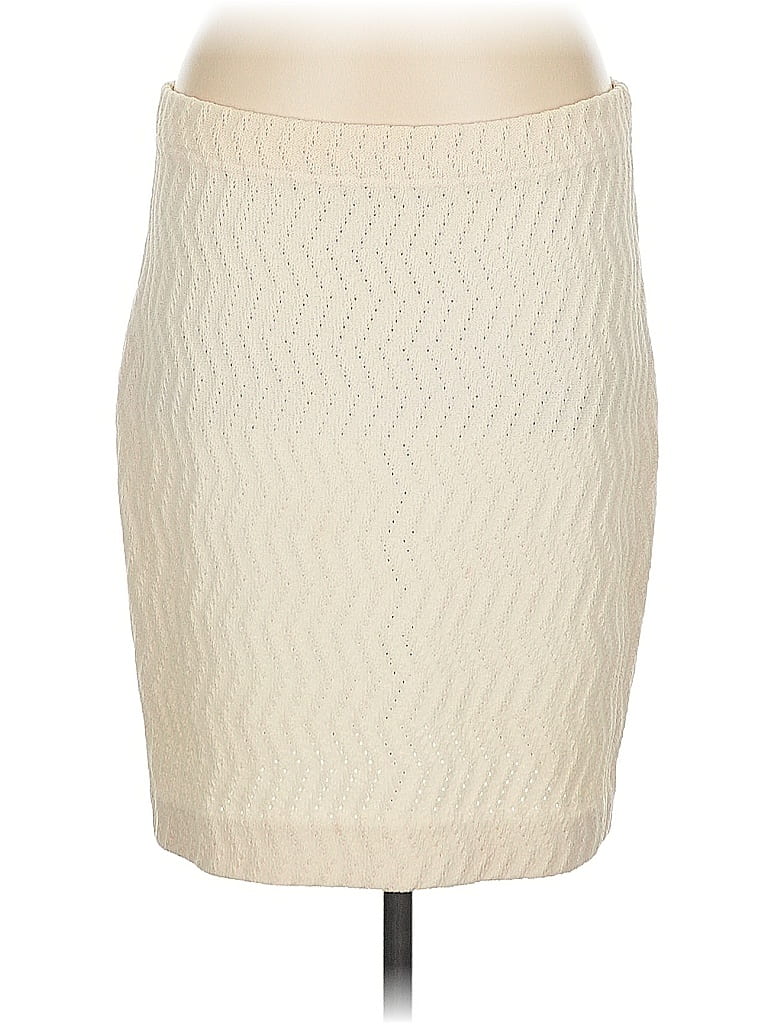 Pre-owned St. John Collection By Marie Gray Casual Skirt In White