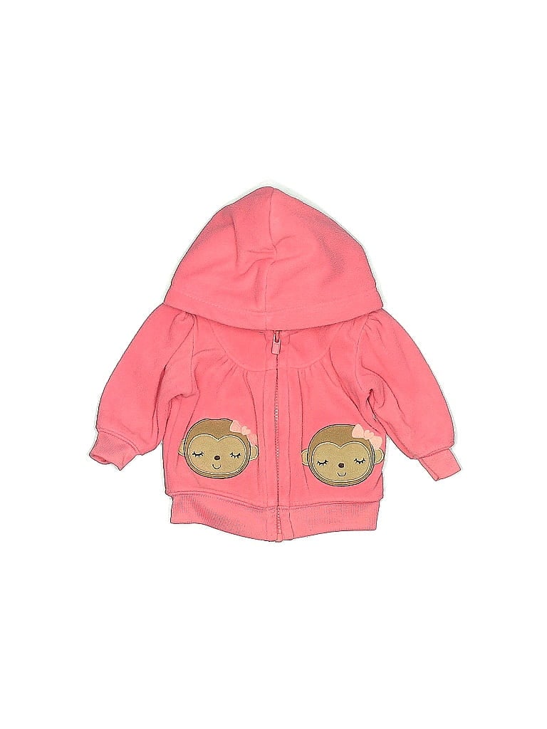 Just One You Made by Carter's 100% Polyester Pink Zip Up Hoodie Size Newborn - photo 1