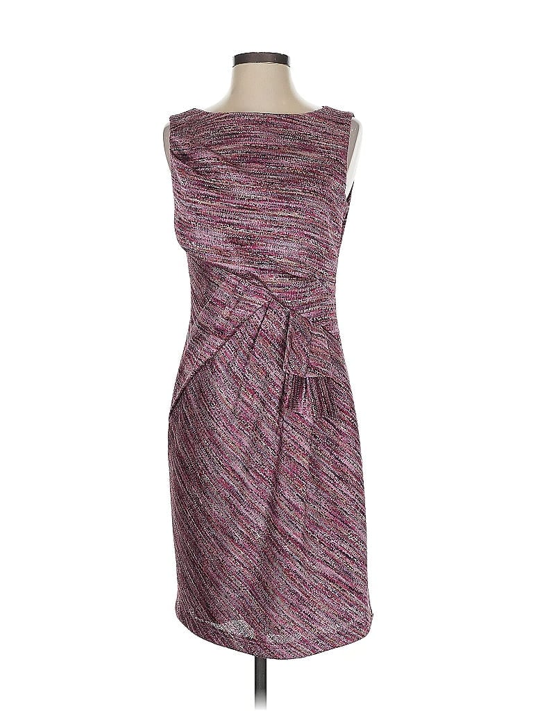 David Meister Tweed Purple Cocktail Dress Size 4 - photo 1