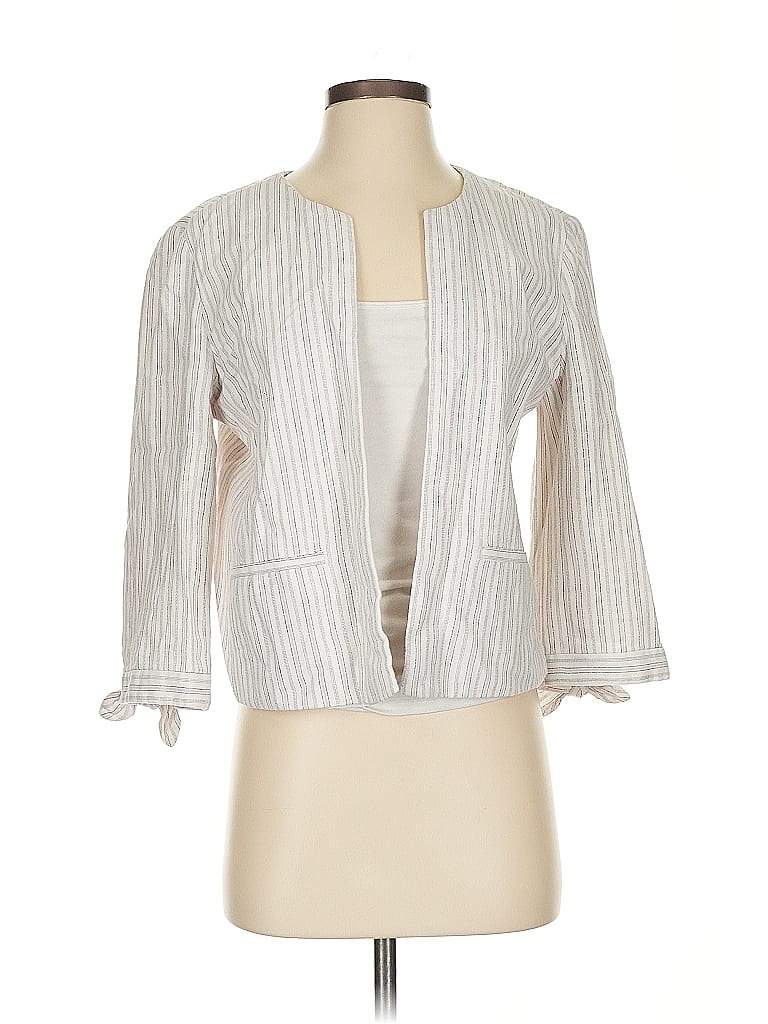 Ann Taylor LOFT Outlet Stripes White Blazer Size S - photo 1