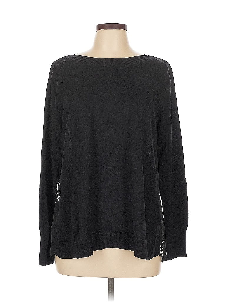 Pre-owned Ann Taylor Loft Outlet Pullover Sweater In Black