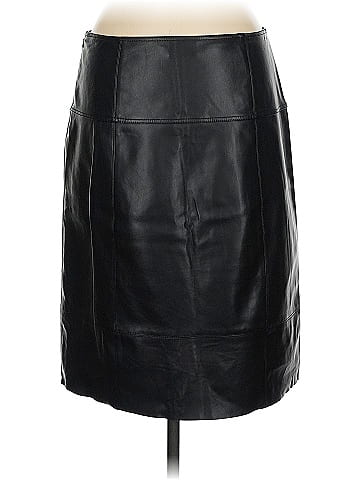 R | Label Faux Leather Skirt (view 2)