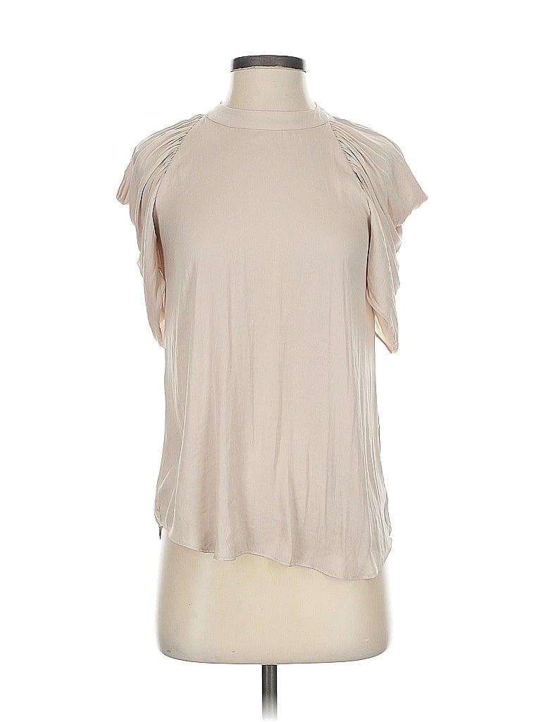 Pre-owned Naked Zebra Short Sleeve Blouse In Brown
