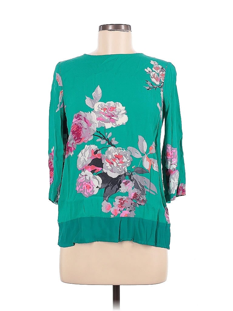 Pre-owned Joules 3/4 Sleeve Blouse In Blue