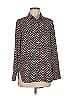 Jones New York Argyle Red Long Sleeve Button-Down Shirt Size M - photo 1