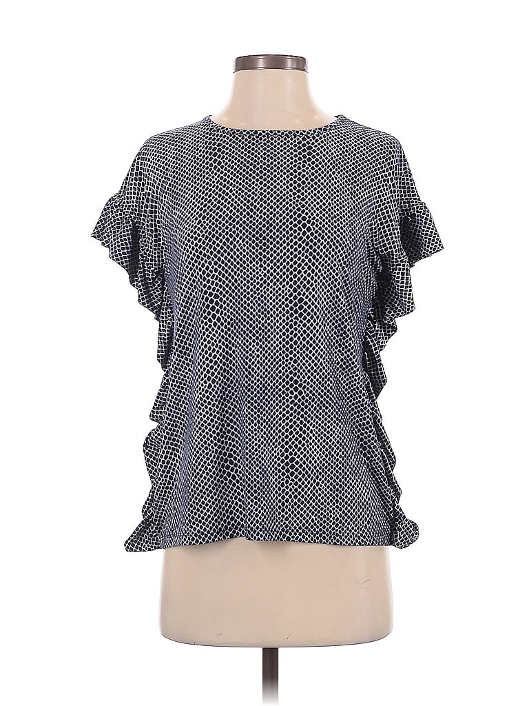 Pre-owned Michael Michael Kors Short Sleeve Blouse In Blue