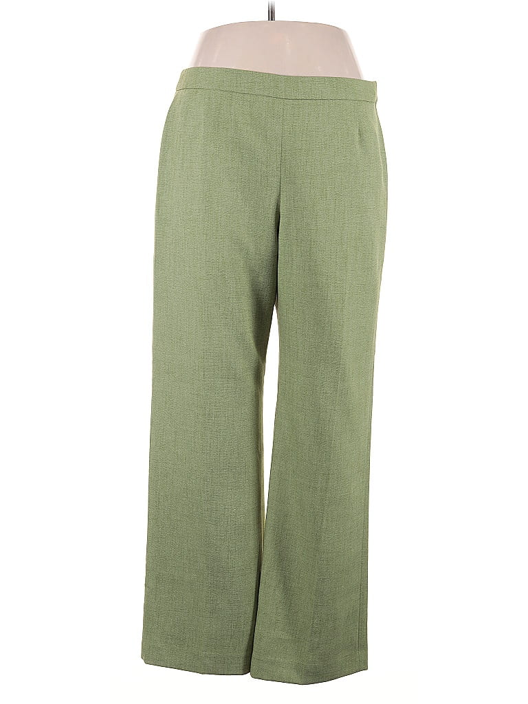 Jones Studio 100% Polyester Green Dress Pants Size 14 - photo 1