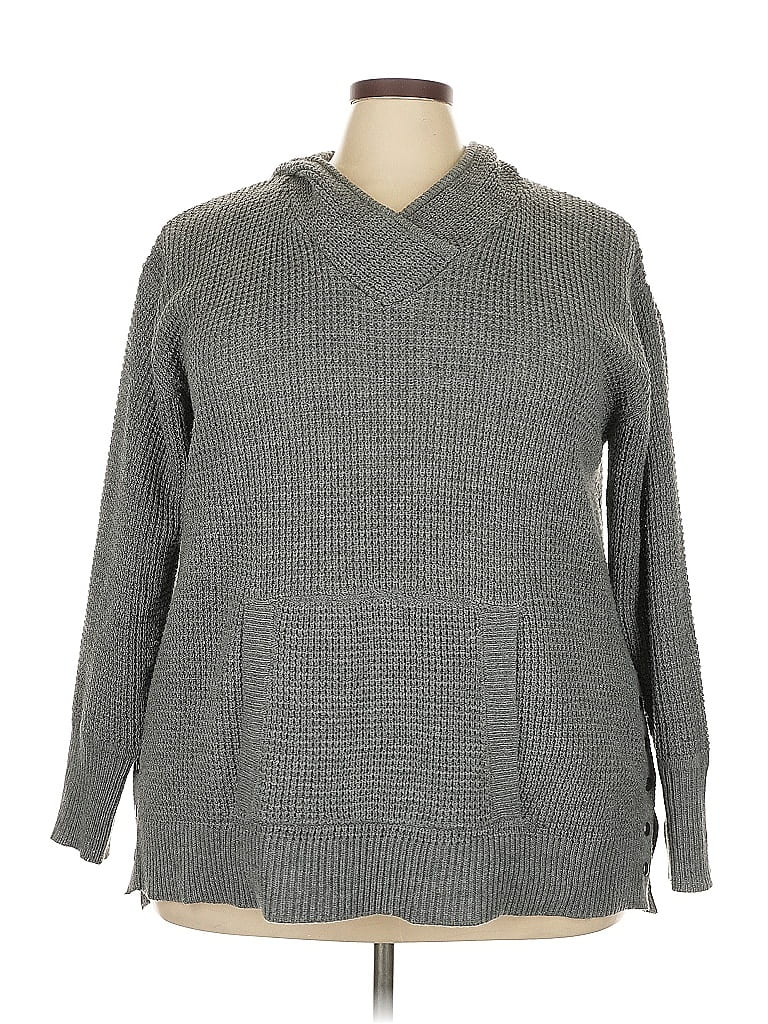 Roaman's 100% Acrylic Gray Pullover Sweater Size 22 - photo 1