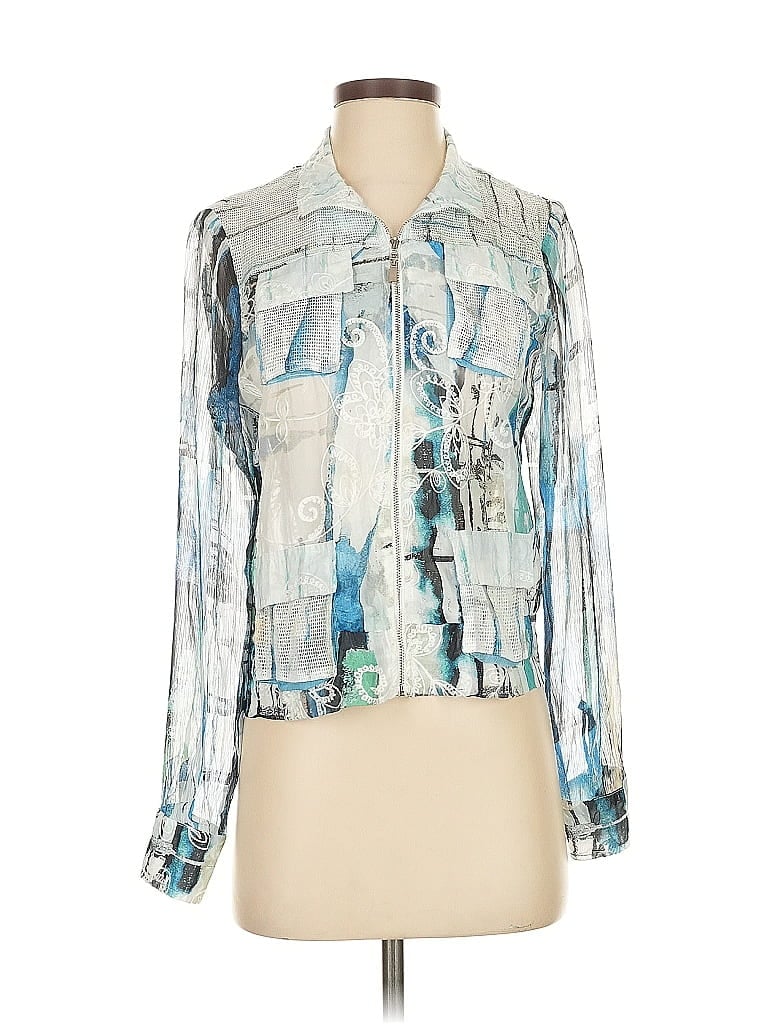 Alberto Makali 100% Polyester Graphic Blue Jacket Size S - photo 1