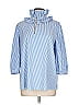 Tuckernuck 100% Polyester Blue 3/4 Sleeve Blouse Size L - photo 1
