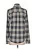 Faherty Checkered-gingham Gray Long Sleeve Blouse Size S - photo 2