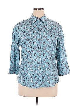 Foxcroft 3/4 Sleeve Button Down Shirt