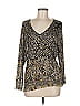 ETRO Gray Black Long Sleeve Blouse Size M - photo 1