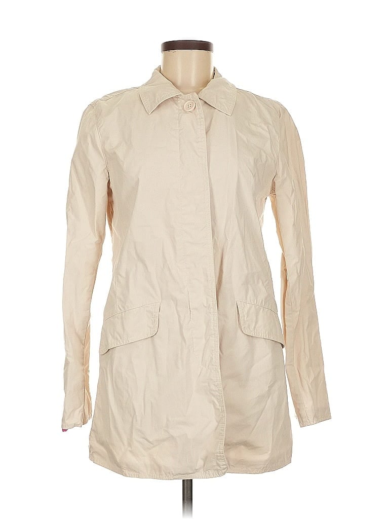 Pre-owned Gap Trenchcoat In White