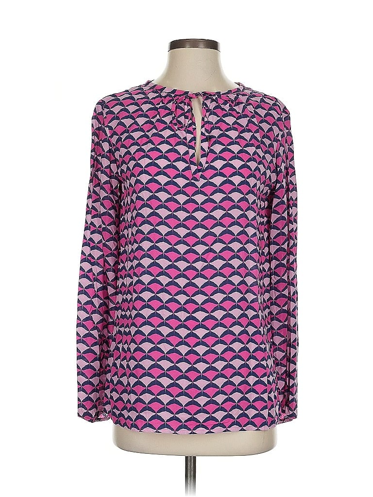 Pre-owned Tommy Bahama Long Sleeve Blouse In Purple