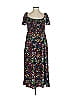Tanya Taylor 100% Silk Floral Black Blue Casual Dress Size S - photo 1